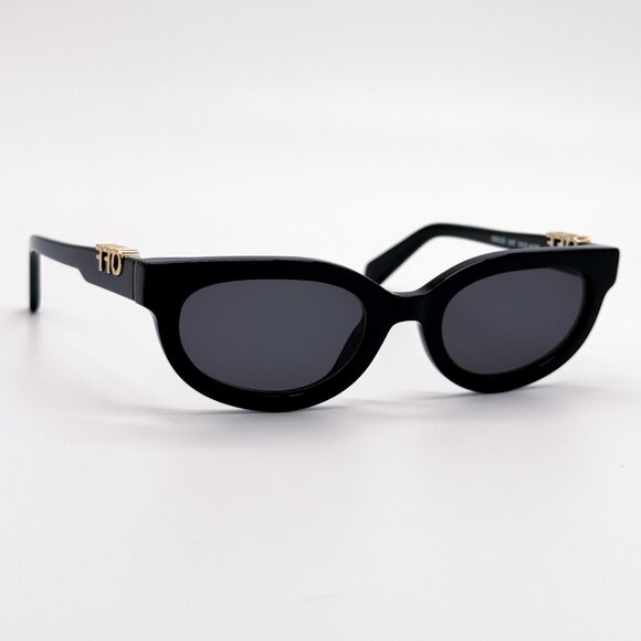 NEW OFF-WHITE OERI13D SPARKS 1007 SUNGLASSES WOMEN ROUND BLACK - Picture 4 of 10